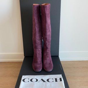 Coach Ombre Heel Suede Calf Boot in Wine
